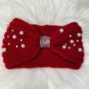 Red Knitted Headband